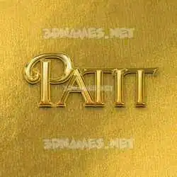 patit in All Gold style - 3D name wallpaper