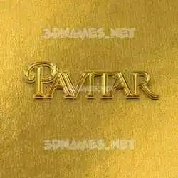 pavitar in All Gold style - 3D name wallpaper