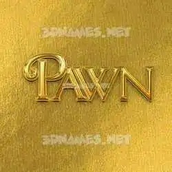 pawn in All Gold style - 3D name wallpaper
