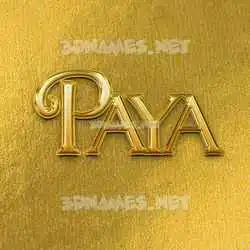 paya in All Gold style - 3D name wallpaper