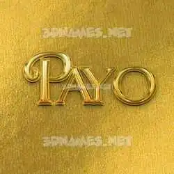 payo in All Gold style - 3D name wallpaper