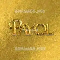 payol in All Gold style - 3D name wallpaper