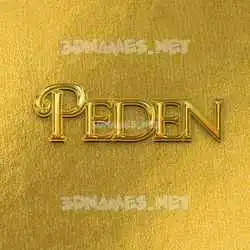 peden in All Gold style - 3D name wallpaper