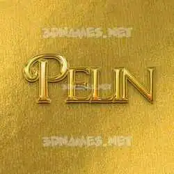 pelin in All Gold style - 3D name wallpaper