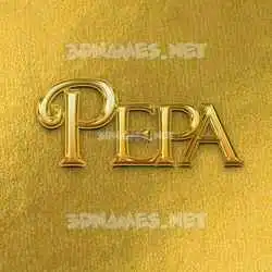 pepa in All Gold style - 3D name wallpaper