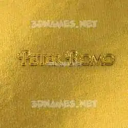 peter romo in All Gold style - 3D name wallpaper