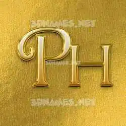 ph in All Gold style - 3D name wallpaper