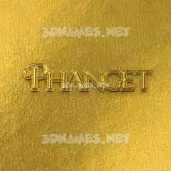 phanget in All Gold style - 3D name wallpaper