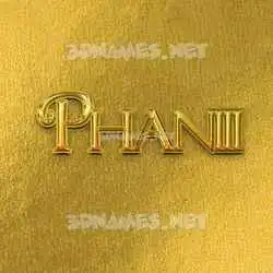 phaniii in All Gold style - 3D name wallpaper