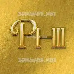 phii in All Gold style - 3D name wallpaper