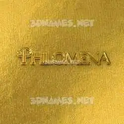 philomena in All Gold style - 3D name wallpaper