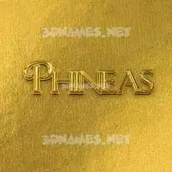 phineas in All Gold style - 3D name wallpaper