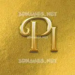 pi in All Gold style - 3D name wallpaper
