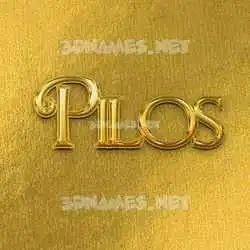 pilos in All Gold style - 3D name wallpaper