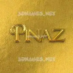 pinaz in All Gold style - 3D name wallpaper