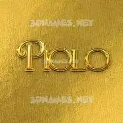 piolo in All Gold style - 3D name wallpaper