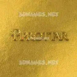 piprottar in All Gold style - 3D name wallpaper