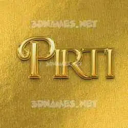 pirti in All Gold style - 3D name wallpaper