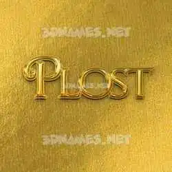 plost in All Gold style - 3D name wallpaper
