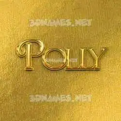 polly in All Gold style - 3D name wallpaper