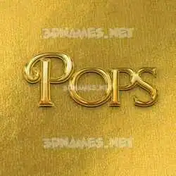 pops in All Gold style - 3D name wallpaper