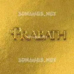prabath in All Gold style - 3D name wallpaper