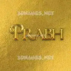 prabh in All Gold style - 3D name wallpaper