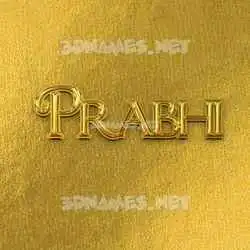 prabhi in All Gold style - 3D name wallpaper
