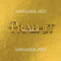 prabhjit in All Gold style - 3D name wallpaper