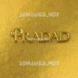 pradad in All Gold style - 3D name wallpaper