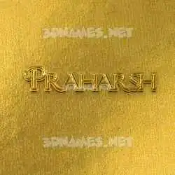praharsh in All Gold style - 3D name wallpaper