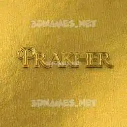 prakher in All Gold style - 3D name wallpaper