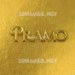 pramo in All Gold style - 3D name wallpaper