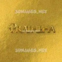 prathibha in All Gold style - 3D name wallpaper