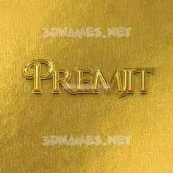 premjit in All Gold style - 3D name wallpaper