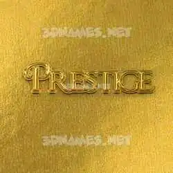 prestige in All Gold style - 3D name wallpaper