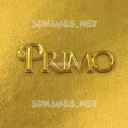 primo in All Gold style - 3D name wallpaper