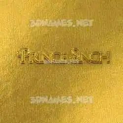 prince singh in All Gold style - 3D name wallpaper