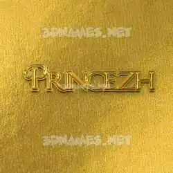 princezh in All Gold style - 3D name wallpaper