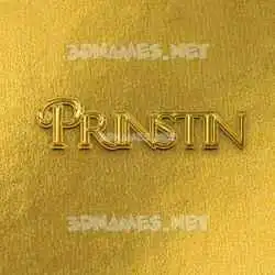 prinstin in All Gold style - 3D name wallpaper