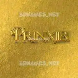 prinxjibi in All Gold style - 3D name wallpaper