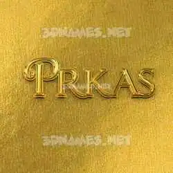 prkas in All Gold style - 3D name wallpaper