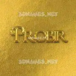 probir in All Gold style - 3D name wallpaper