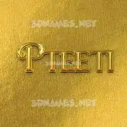 pteeti in All Gold style - 3D name wallpaper