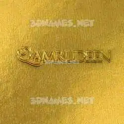 qamrudeen in All Gold style - 3D name wallpaper