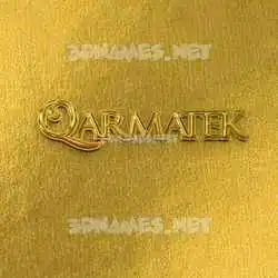 qarmatek in All Gold style - 3D name wallpaper