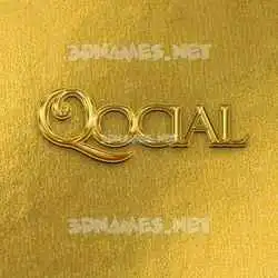 qocial in All Gold style - 3D name wallpaper