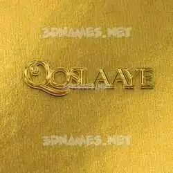 qoslaaye in All Gold style - 3D name wallpaper