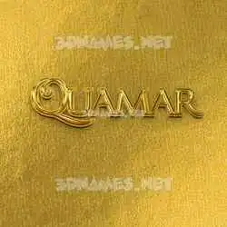 quamar in All Gold style - 3D name wallpaper