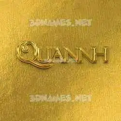quannh in All Gold style - 3D name wallpaper